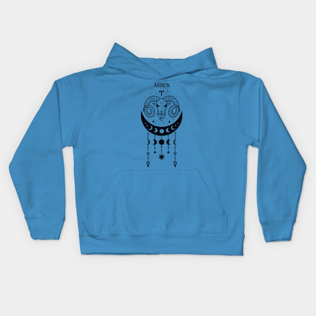 Aries star sign; gift for Aries; Aries birthday; Aries zodiac; Aries horoscope; Aries zodiac sign; April birthday Kids Hoodie by Be my good time